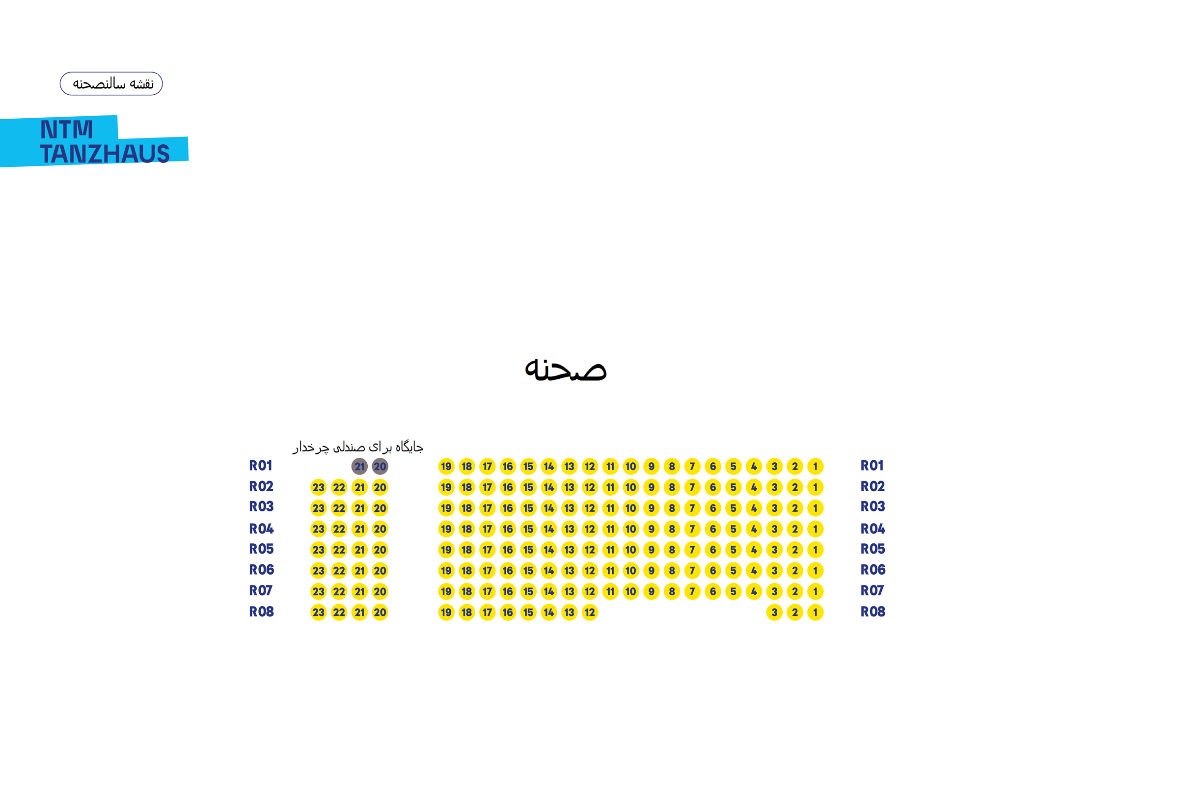 Saalplan des NTM Tanzhauses